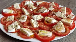 Ensalada de tomate y queso 